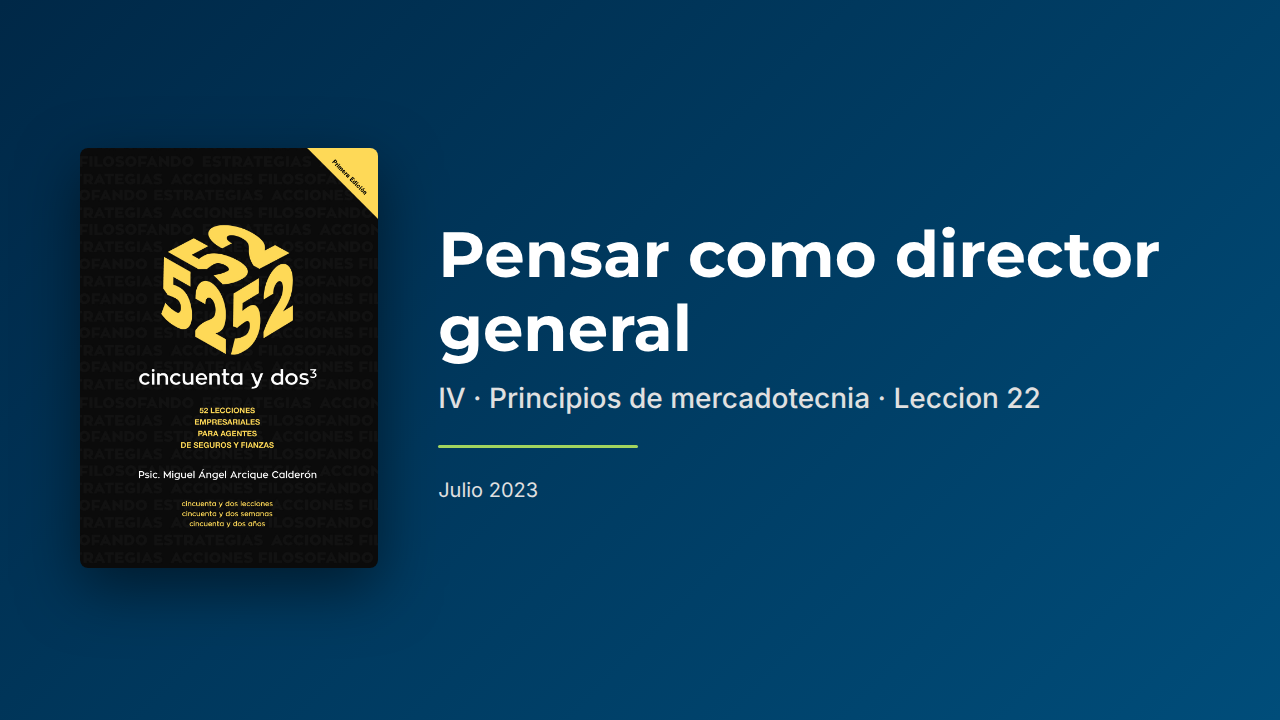 Pensar como DG IV: Principios de mercadotecnia