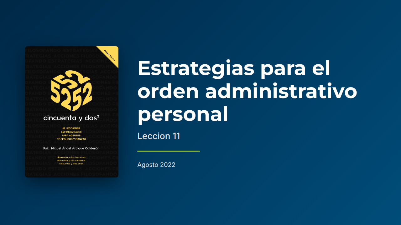 Estrategias para el orden administrativo personal