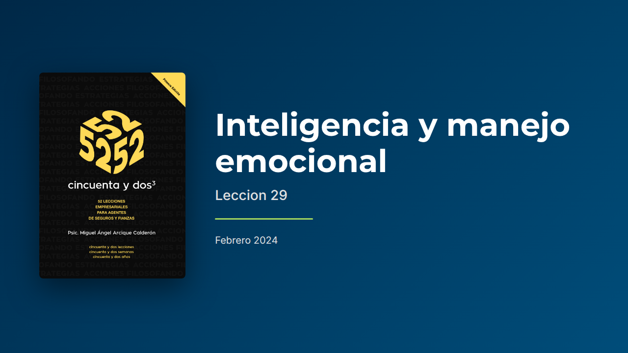 Inteligencia y manejo emocional